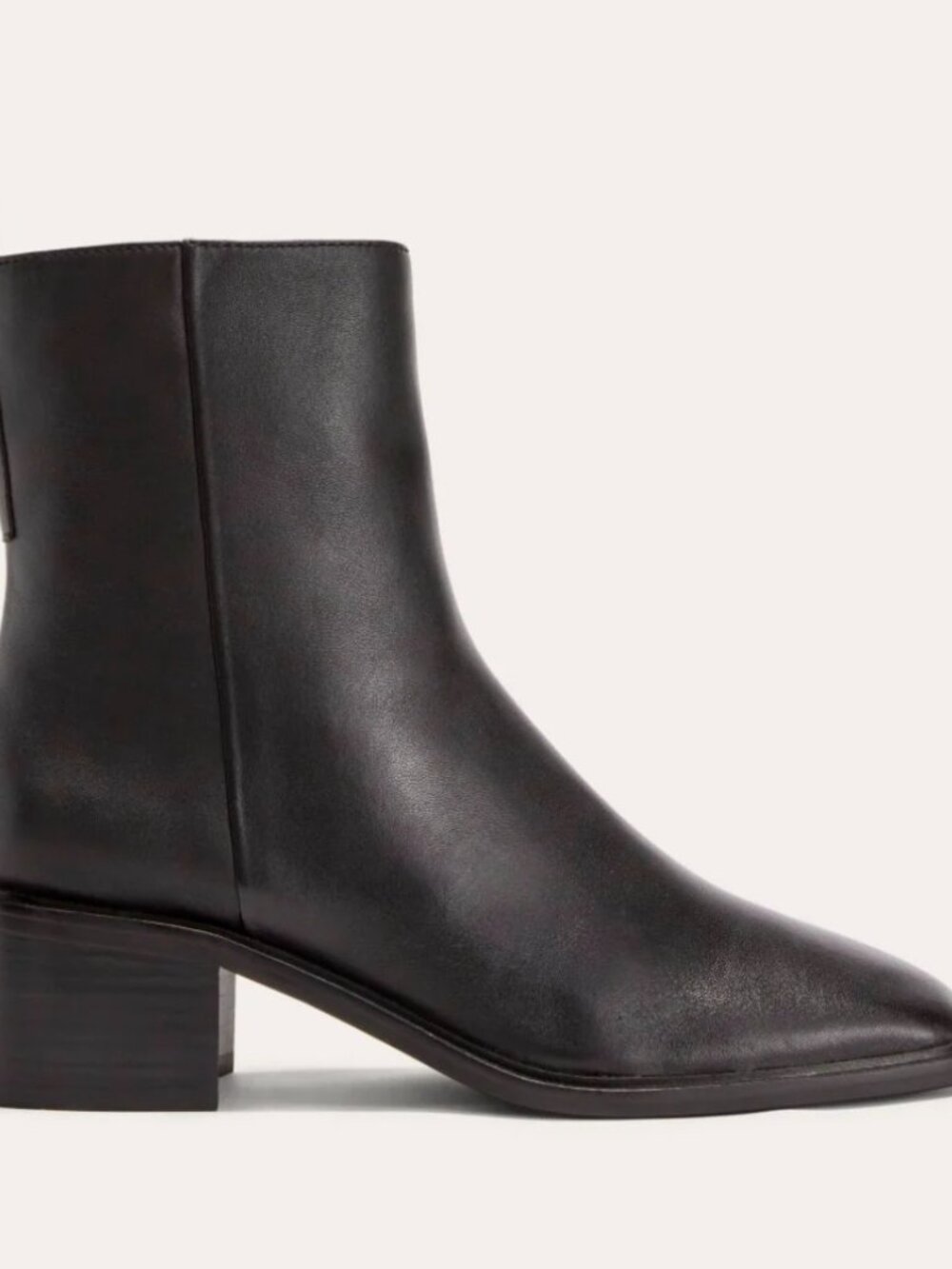 Everlane City Boot Black Nappa Leather Women's Size 7.5 NEW Minimalist *NOTES